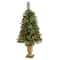 4ft. Pre-Lit Pine, Pinecone & Berries Artificial Christmas Tree, Clear LED Lights